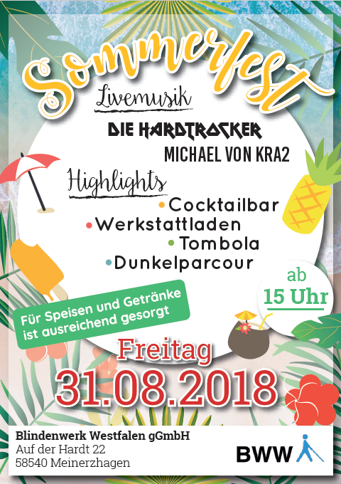 Plakat für das Sommerfest 2018